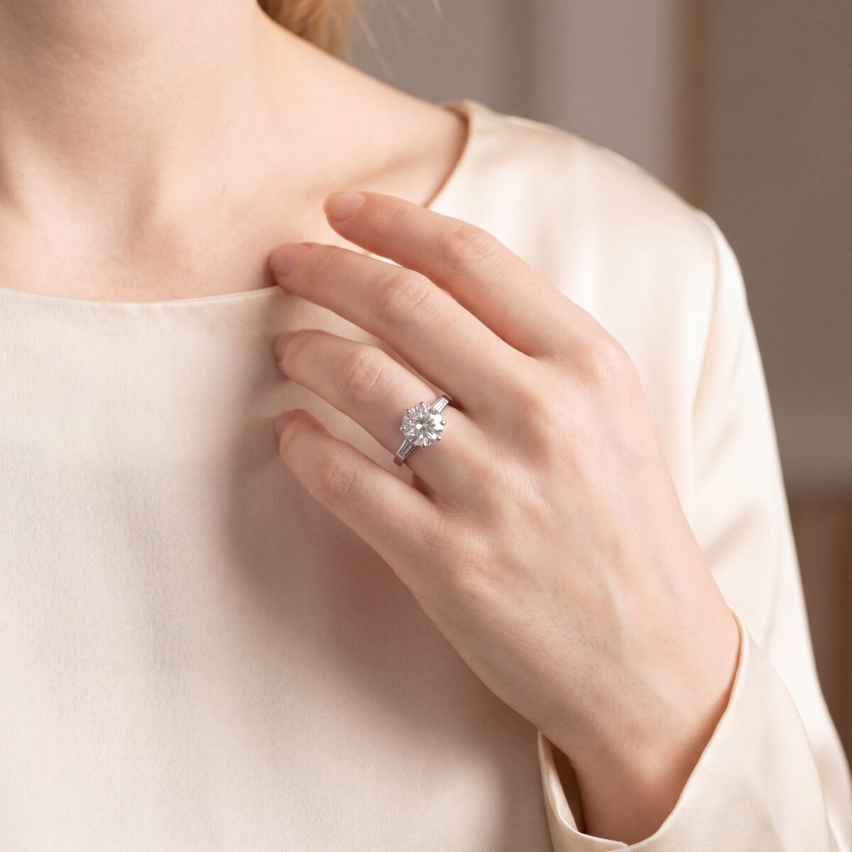 Antique Platinum 1.75ct Old Cut Diamond Ring, Cut Circa 1860