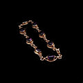 Vintage 9ct Gold Cabochon Amethyst Link Bracelet