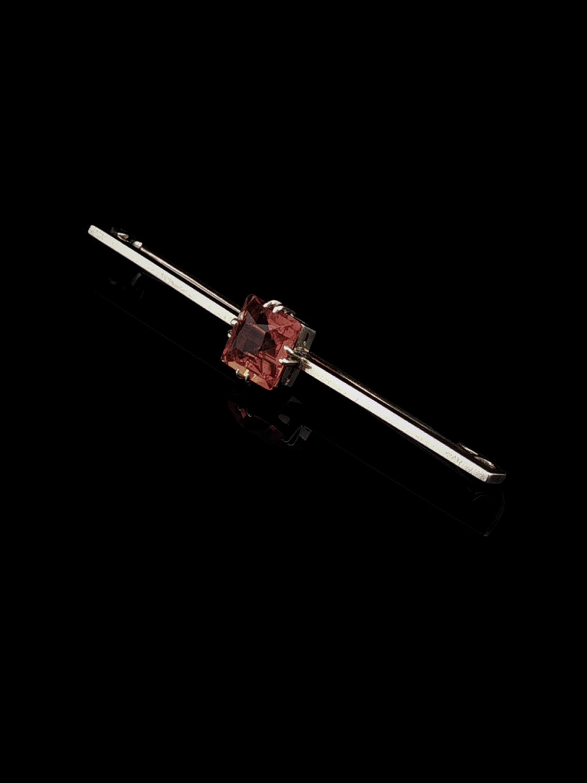Art Deco 15ct Gold Fire Opal Bar Brooch, Circa 1930