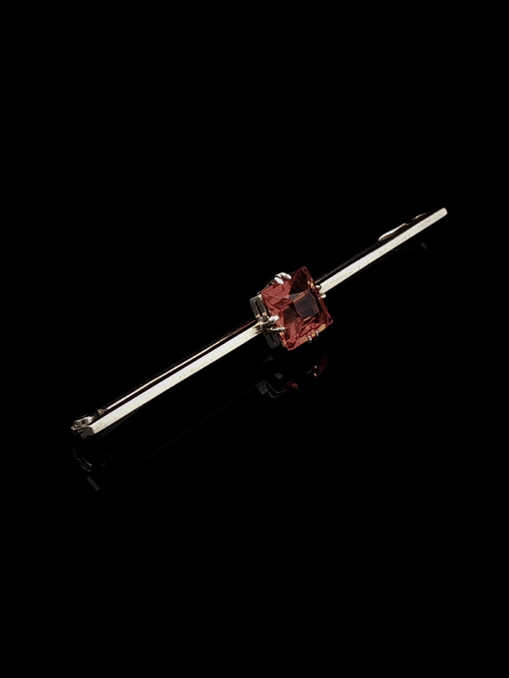 Art Deco 15ct Gold Fire Opal Bar Brooch, Circa 1930