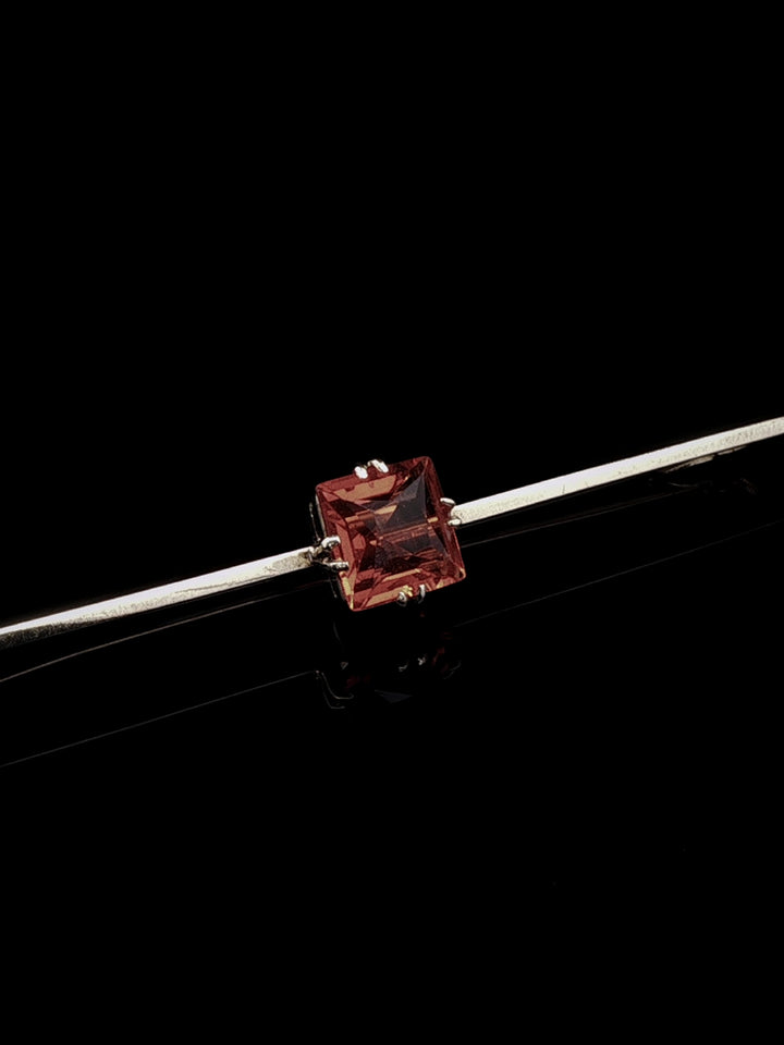 Art Deco 15ct Gold Fire Opal Bar Brooch, Circa 1930