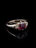 Edwardian 15ct Gold Almandine Garnet and Old Cut Diamod Ring, Circa 1905