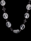 Art Deco Silver and Rock Crystal Long Necklace, Circa 1935
