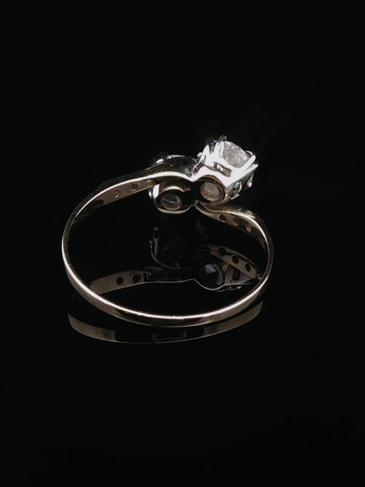 18ct Yellow Gold 1.35ct Brilliant Cut Diamond Toi et Moi Ring