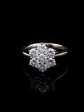 18ct Gold Brilliant Cut 0.90ct Diamond Cluster Ring