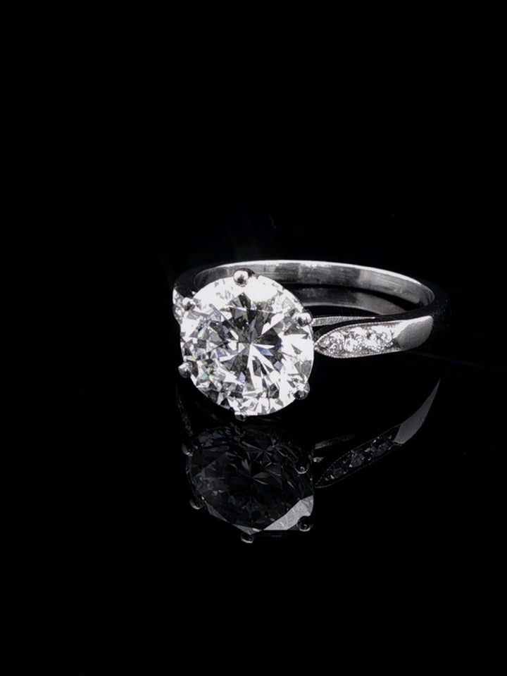 Art Deco Platinum 2.44ct Diamond Solitaire Ring, Circa 1935