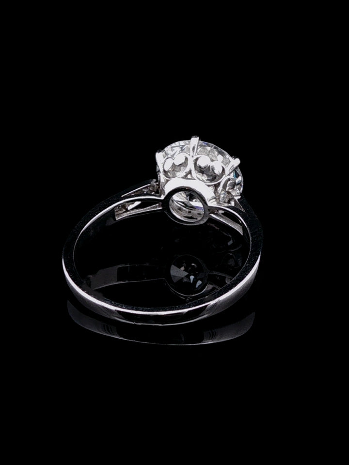 Art Deco Platinum 2.44ct Diamond Solitaire Ring, Circa 1935