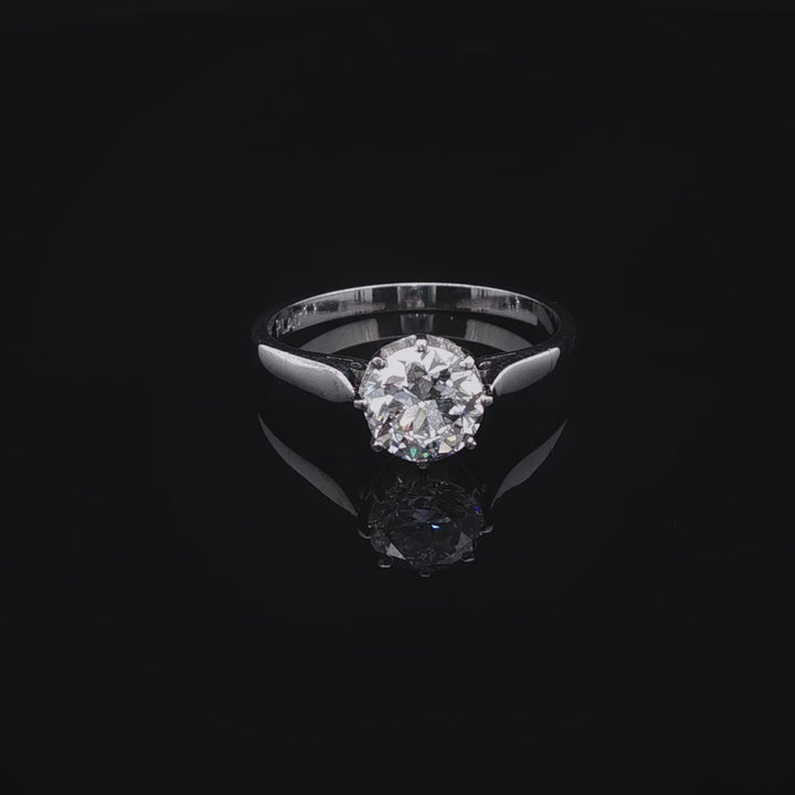 Platinum Old Cut 1.03ct  Diamond Solitaire Ring, Cut Circa 1890