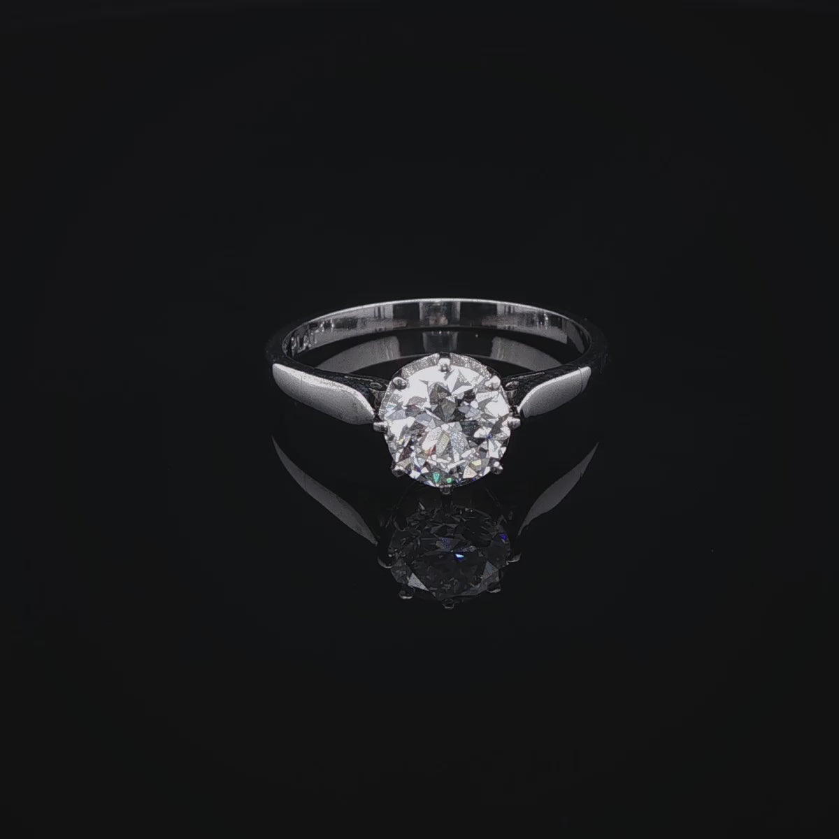 Platinum Old Cut 1.03ct  Diamond Solitaire Ring, Cut Circa 1890