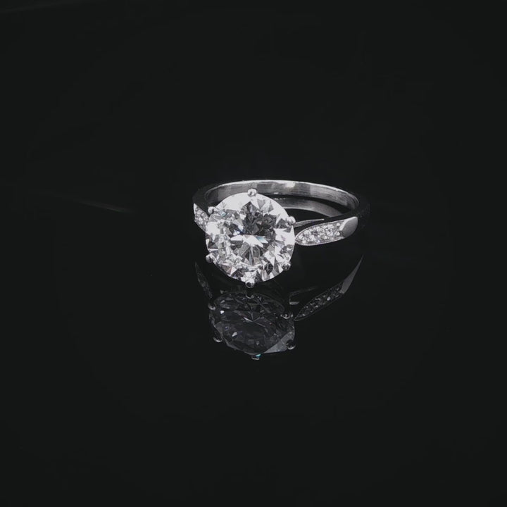Art Deco Platinum 2.44ct Diamond Solitaire Ring, Circa 1935